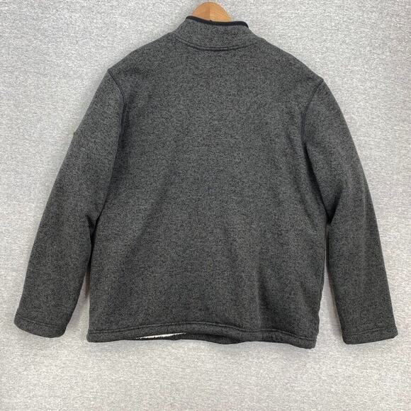 Orvis Sweatshirt Mens Extra Large Black Pullover 1/4 Zip Pockets Lined - Picture 3 of 11